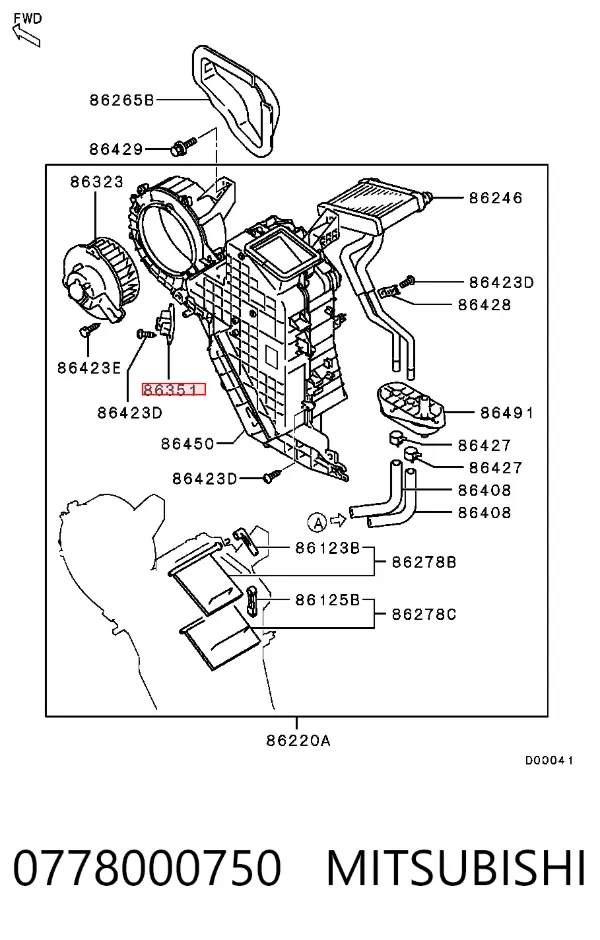 Резистор печки 0778000750 Mitsubishi