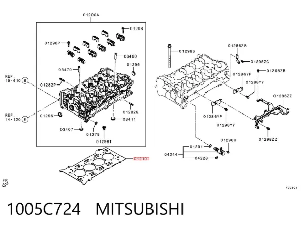 Прокладка ГБЦ 1005C724 Mitsubishi