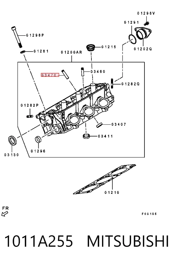 Направляющая клапана выпускного 1011A255 Mitsubishi