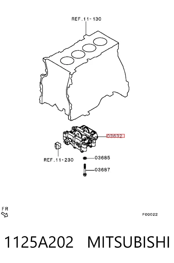 Корпус балансировочного механизма 1125A202 Mitsubishi