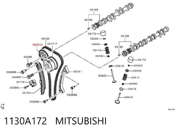 Шестерня выпускного распредвала 1130A172 Mitsubishi