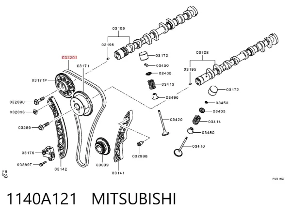 Цепь ГРМ 1140A121 Mitsubishi