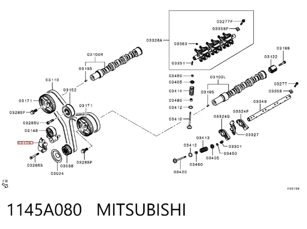 Натяжитель ремня ГРМ 1145A080 Mitsubishi