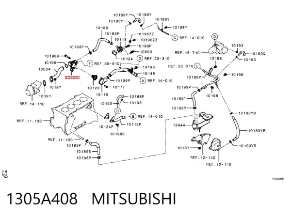 Корпус термостата 1305A408 Mitsubishi