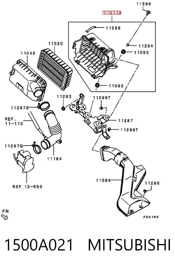 Корпус воздушного фильтра, нижняя часть 1500A021 Mitsubishi