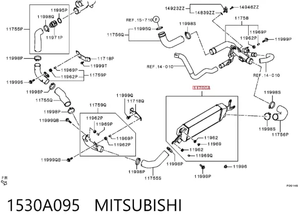 Интеркулер 1530A095 Mitsubishi