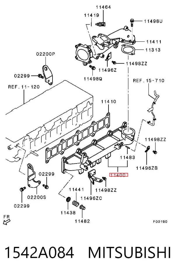 Впускной коллектор 1542A084 Mitsubishi