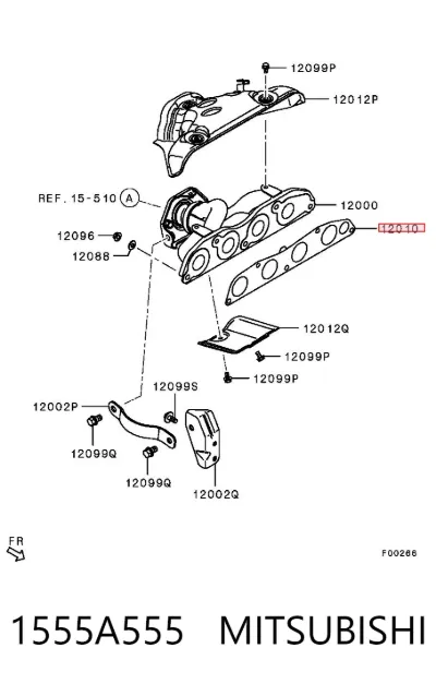 Прокладка выпускного коллектора MITSUBISHI 1555A555
