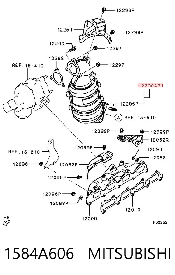 Катализатор 1584A606 Mitsubishi