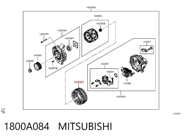 Обмотка генератора 1800A084 Mitsubishi