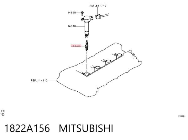 Свечи зажигания 1822A156 Mitsubishi