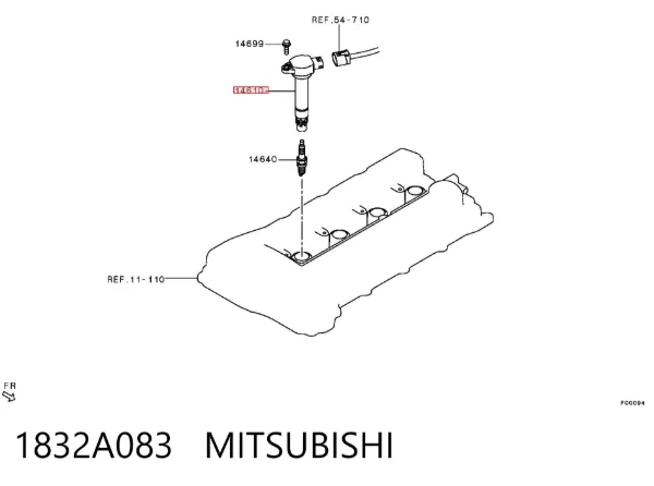 Катушка зажигания 1832A083 Mitsubishi
