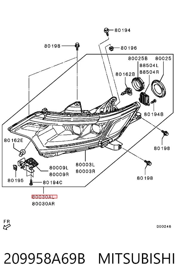 Левая фара ZMB1193LDP KLARKSONAS