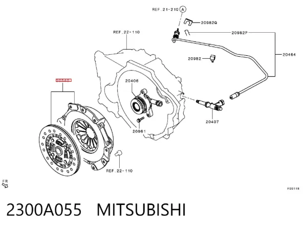 Сцепление 2300A055 Mitsubishi