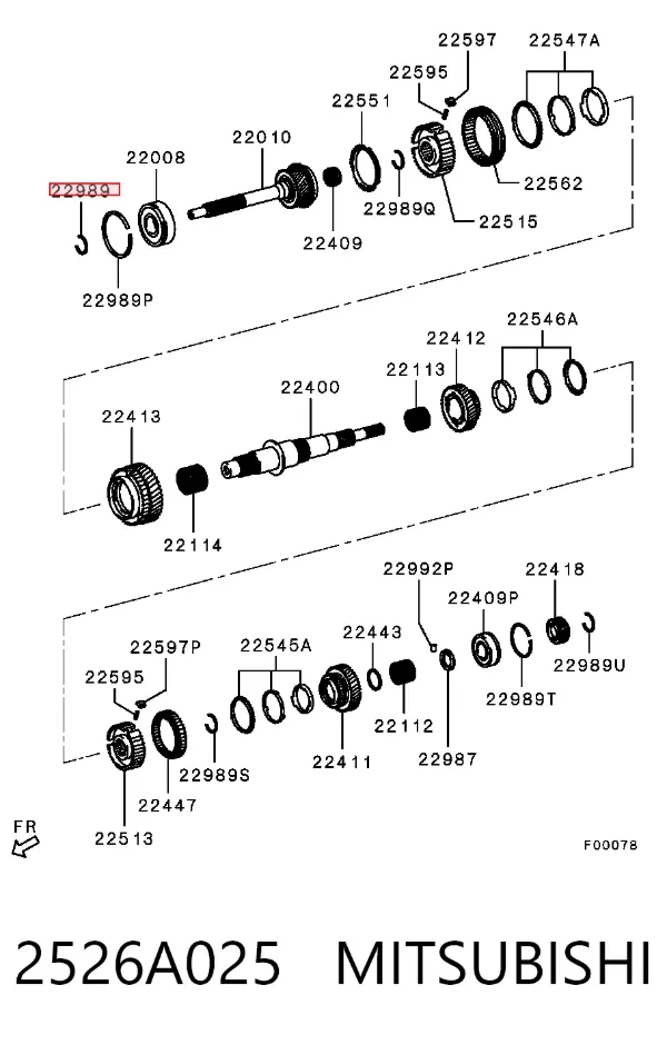  2526A025 Mitsubishi