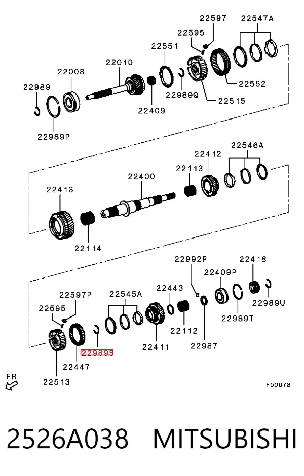 2526A038 Mitsubishi