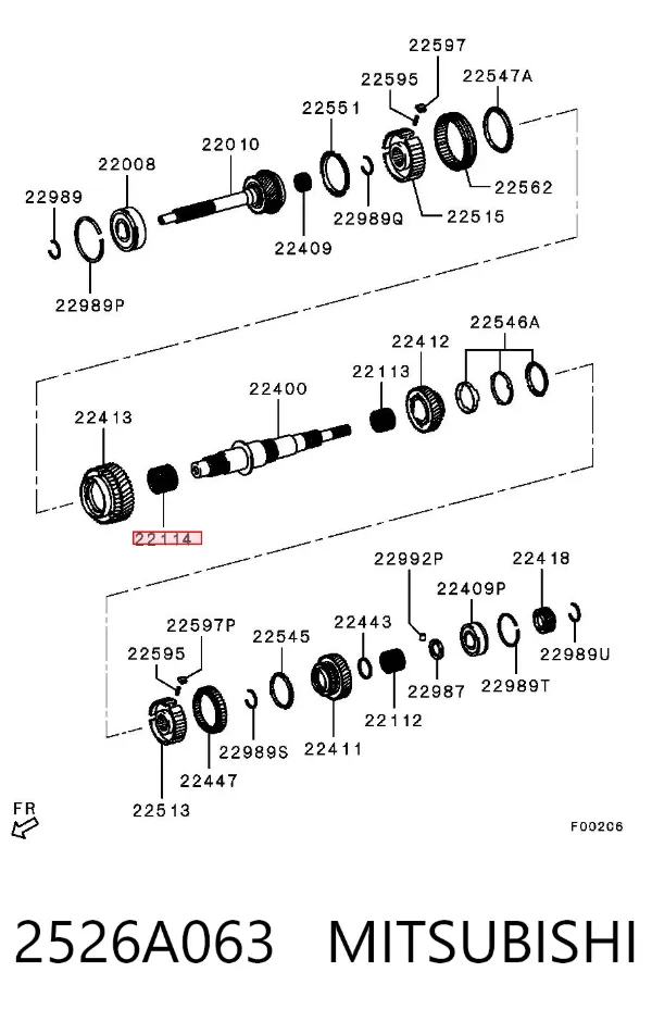 Подшипник КПП 2526A063 Mitsubishi