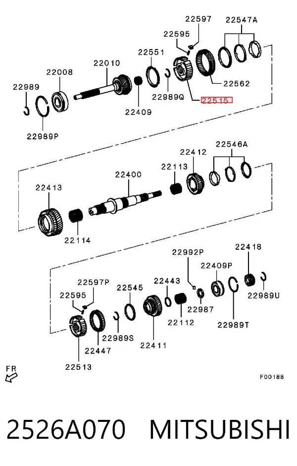 Синхронизатор 3/4-й передачи 2526A070 Chrysler