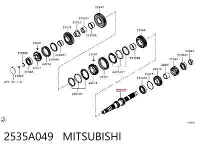 Промежуточный вал КПП MITSUBISHI 2535A049