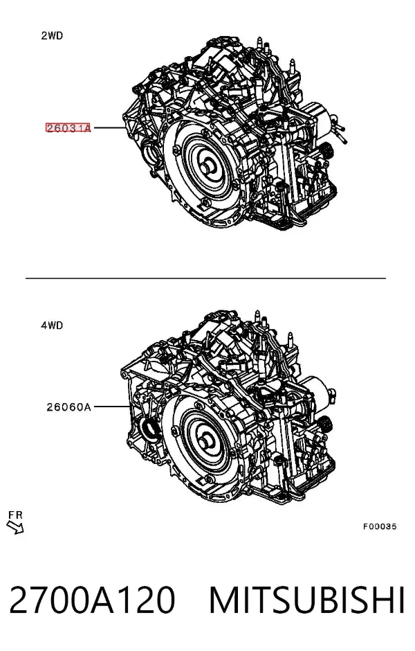 АКПП 2700A120 Mitsubishi