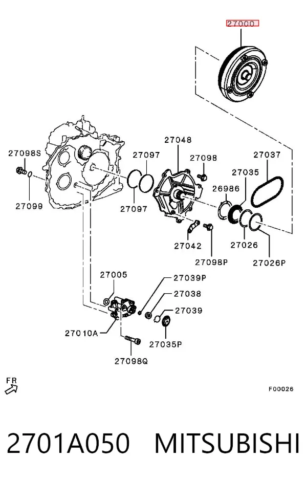 Гидротрансформатор 2701A050 Mitsubishi