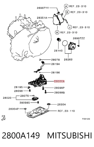 Гидроблок АКПП MITSUBISHI 2800A149