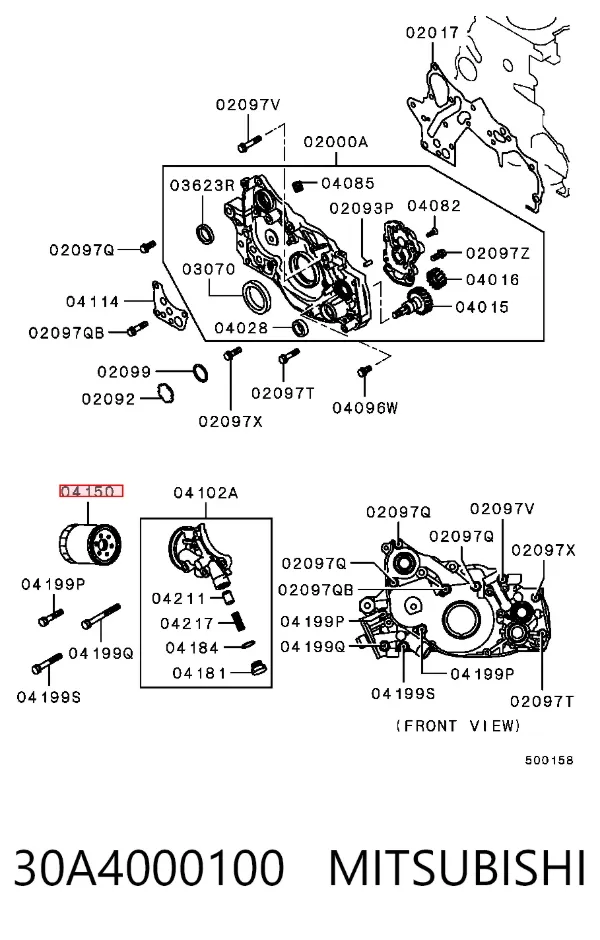 Масляный фильтр 30A4000100 Mitsubishi