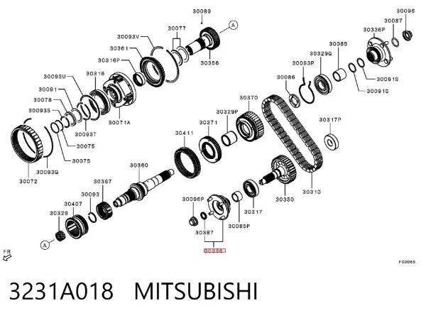 Фланец переднего карданного вала 3231A018 Mitsubishi