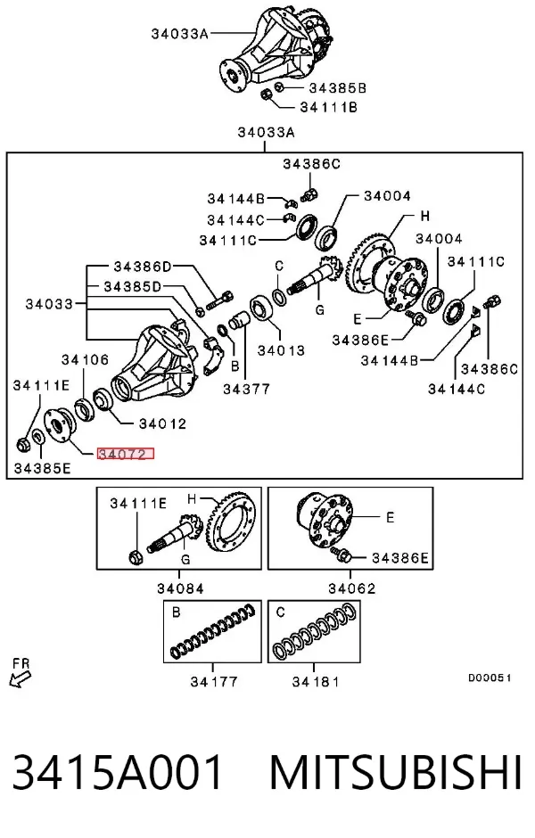  3415A001 Mitsubishi