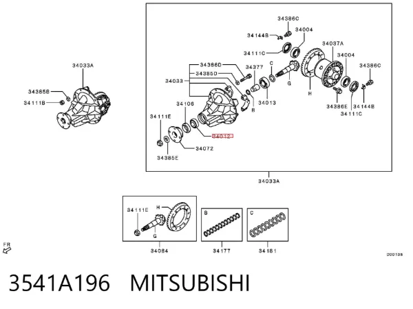  3541A196 Mitsubishi