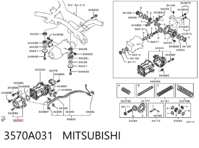 Муфта подключения заднего моста MITSUBISHI 3570A031
