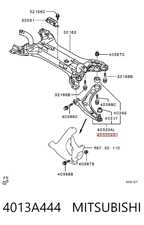 Нижний рычаг 4013A444 Mitsubishi