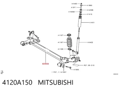 Балка задней подвески (подрамник) MITSUBISHI 4120A150