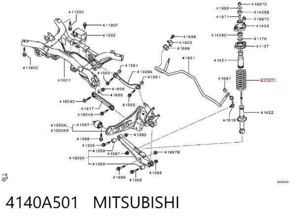 Задняя пружина 4140A501 Mitsubishi