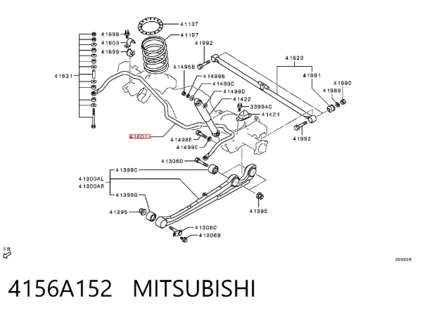 Стабилизатор задний 4156A152 Mitsubishi