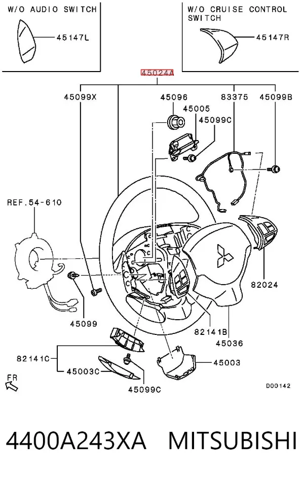 Руль 4400A243XA Mitsubishi