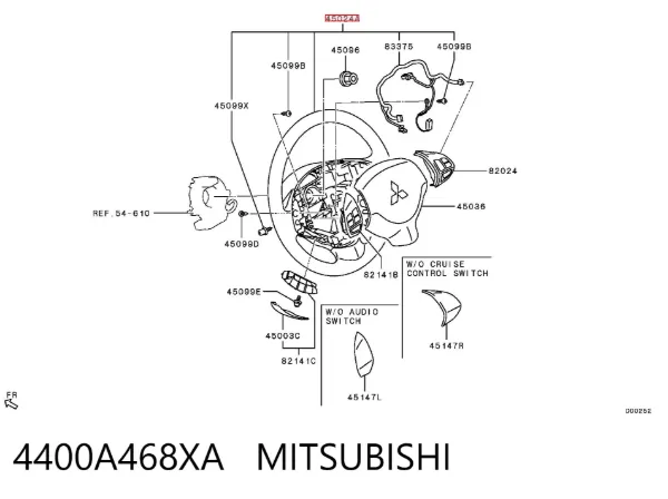 Руль 4400A468XA Mitsubishi