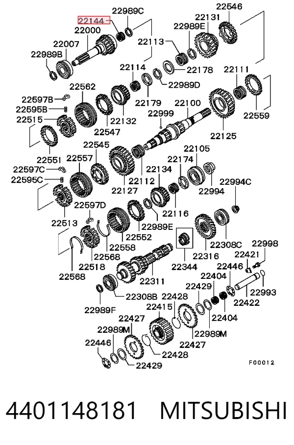 Подшипник первичного вала КПП 4401148181 Mitsubishi