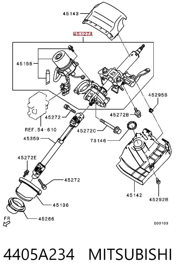 Рулевая колонка 4405A234 Mitsubishi