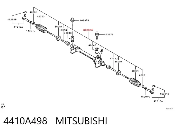 Рулевая рейка 4410A498 Mitsubishi