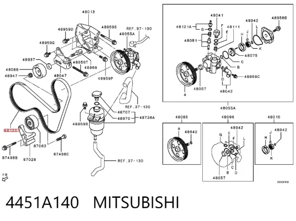 Ремень генератора 4451A140 Mitsubishi