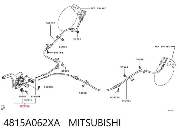 Рычаг ручного тормоза 4815A062XA Mitsubishi