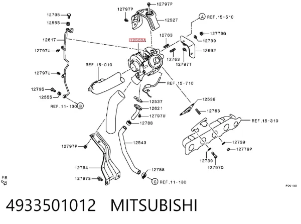 Турбина 4933501012 Mitsubishi