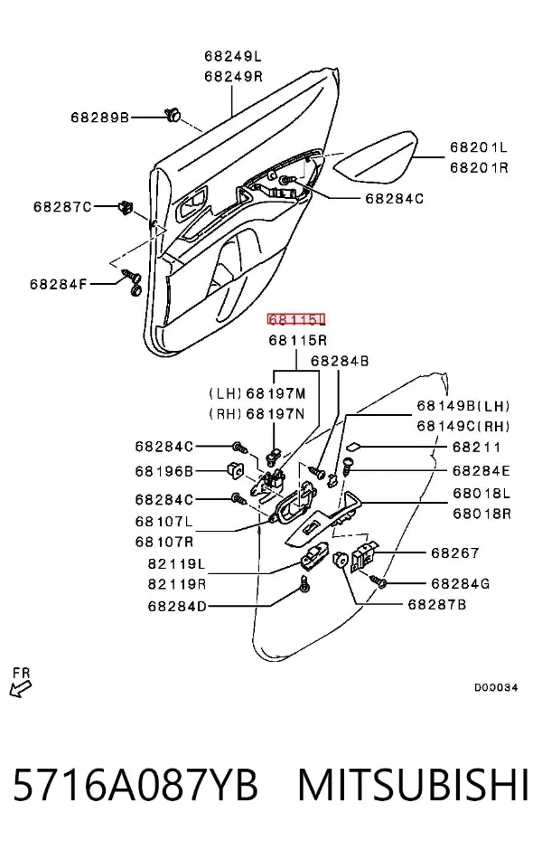  5716A087YB Mitsubishi