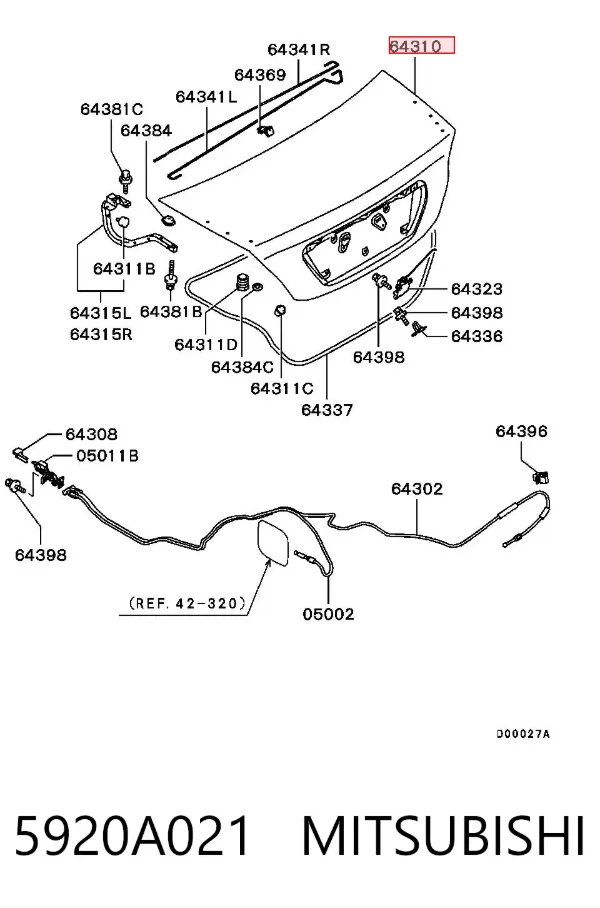 Ляда 5920A021 Mitsubishi