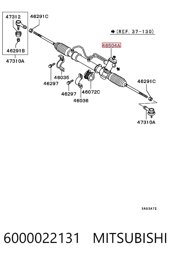 Рулевая рейка 6000022131 Mitsubishi