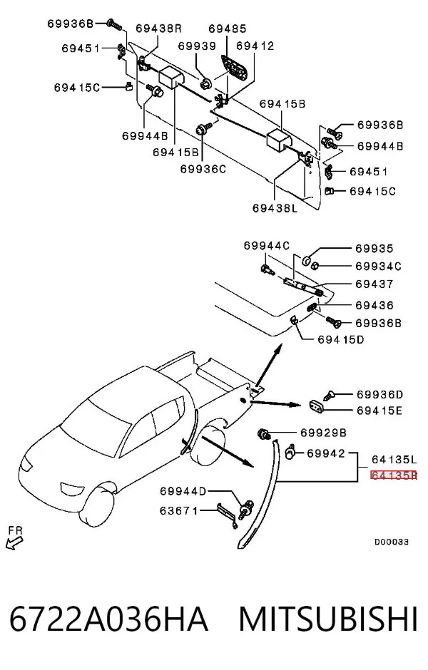  6722A036HA Mitsubishi