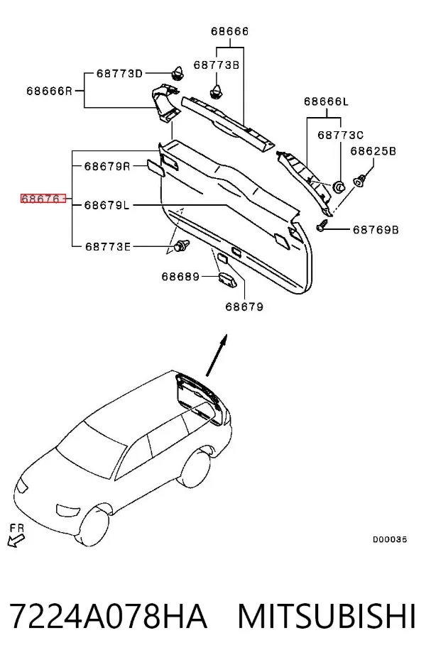  7224A078HA Mitsubishi