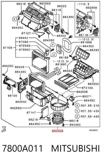 Корпус печки в сборе MITSUBISHI 7800A011