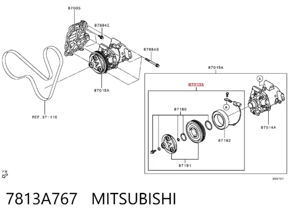 Муфта компрессора кондиционера 7813A767 Mitsubishi